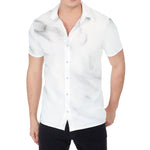 White Marble Print Men's Shirt