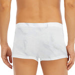White Marble Print Men's Short Boxer Briefs