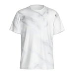 White Marble Print Men's Sports T-Shirt