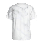 White Marble Print Men's Sports T-Shirt