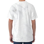 White Marble Print Men's Velvet T-Shirt