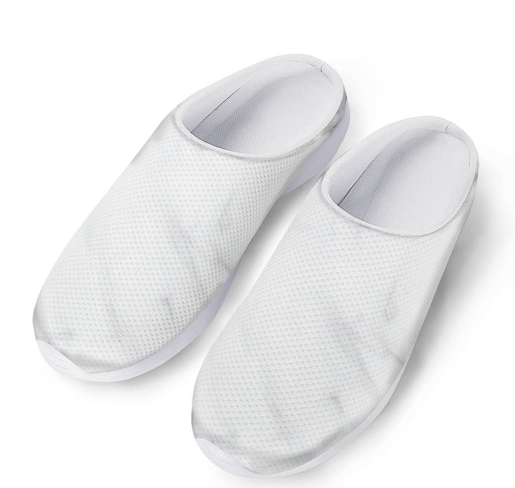 White Marble Print Mesh Casual Shoes
