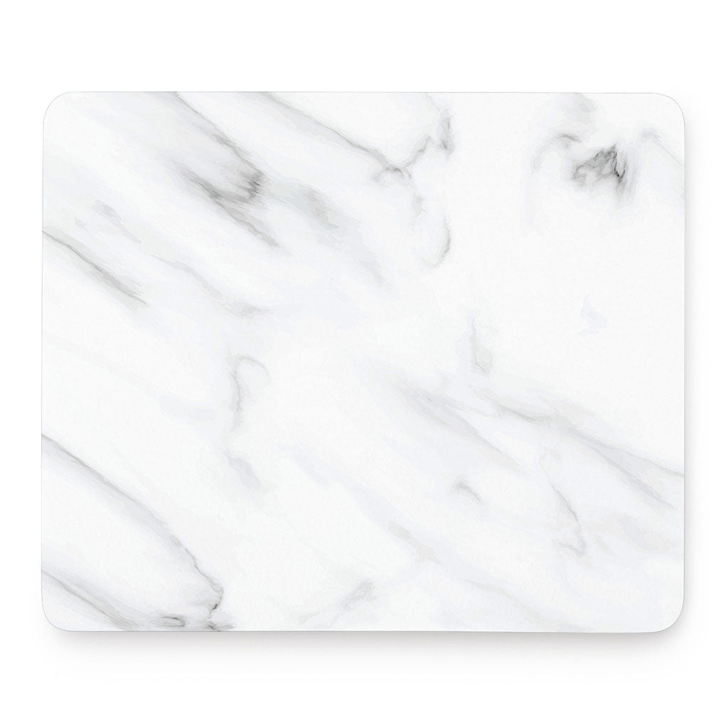 White Marble Print Mouse Pad