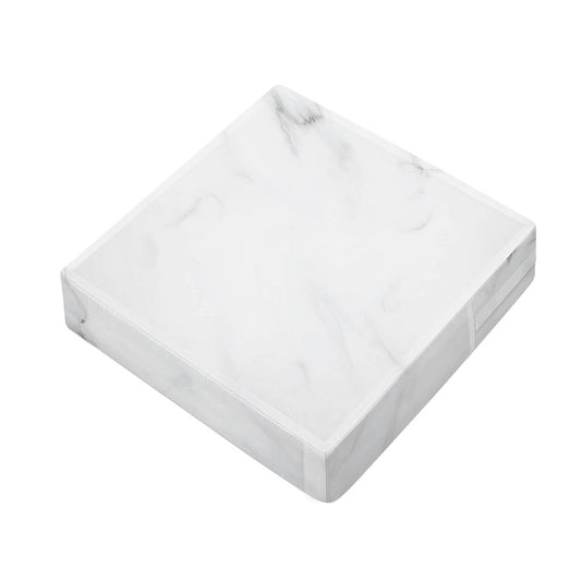 White Marble Print Outdoor Seat Cushion Cover