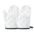 White Marble Print Oven Mitts