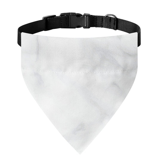 White Marble Print Over The Collar Dog Bandana