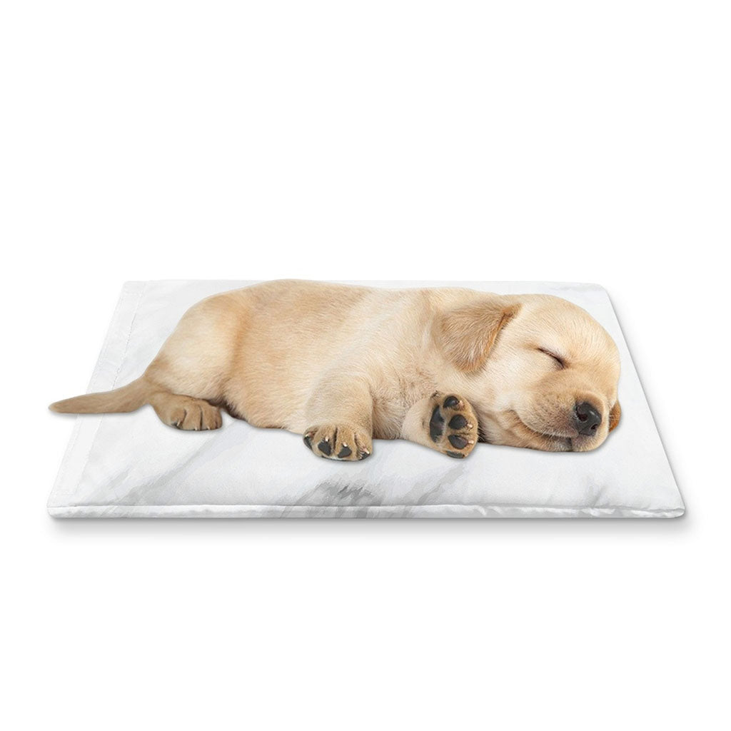 White Marble Print Pet Cooling Mat Cover