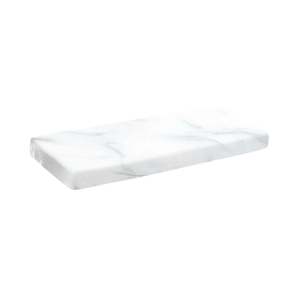White Marble Print Piano Keyboard Cover