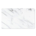 White Marble Print Polyester Doormat