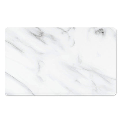 White Marble Print Polyester Doormat
