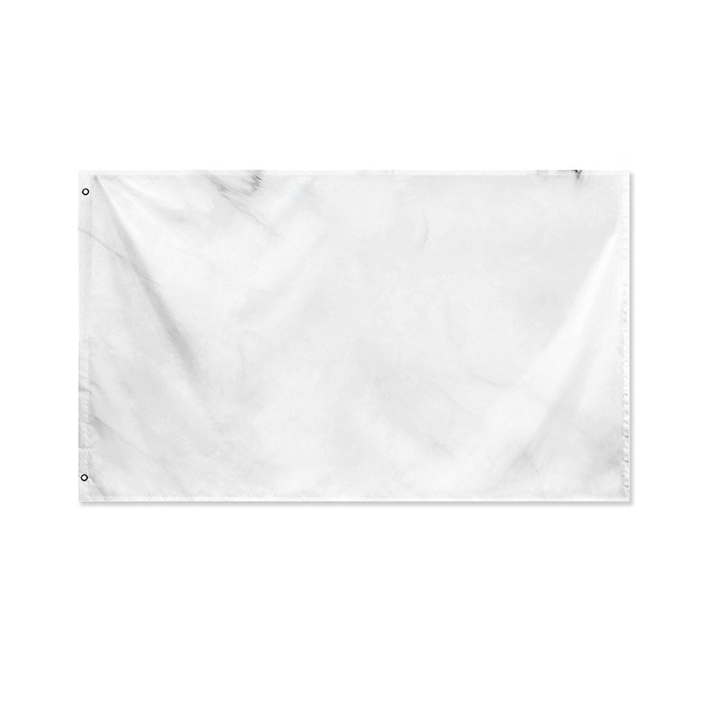 White Marble Print Polyester Flag