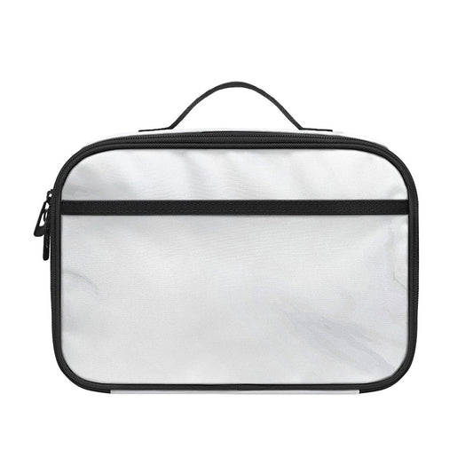 White Marble Print Portable Lunch Bag