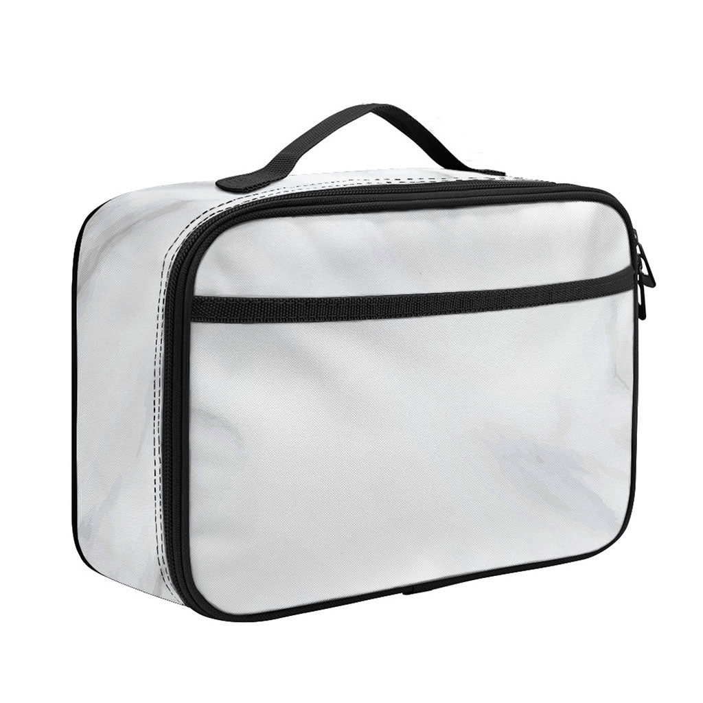 White Marble Print Portable Lunch Bag