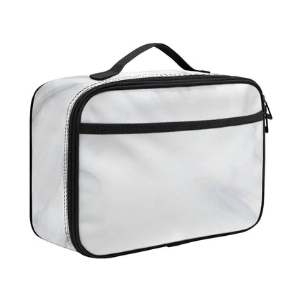 White Marble Print Portable Lunch Bag