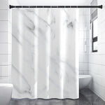 White Marble Print Premium Shower Curtain