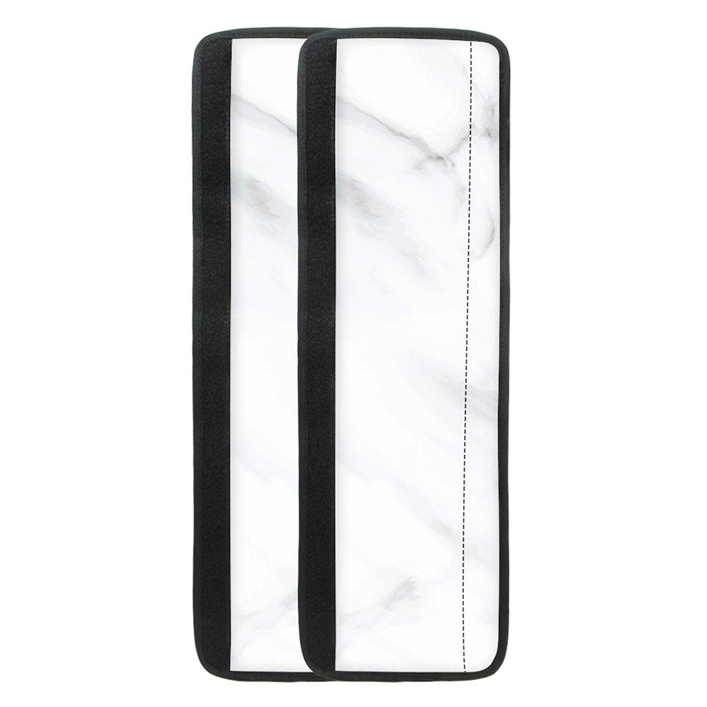 White Marble Print Refrigerator Handle Covers