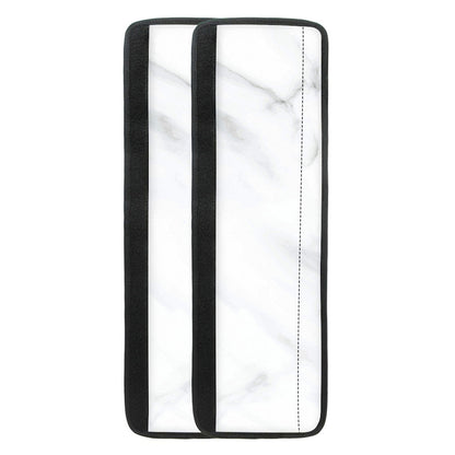 White Marble Print Refrigerator Handle Covers
