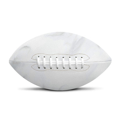 White Marble Print Rugby Ball