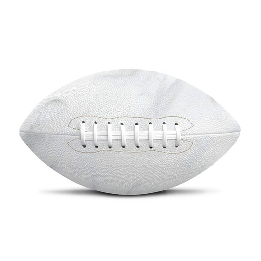White Marble Print Rugby Ball