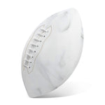 White Marble Print Rugby Ball