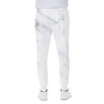 White Marble Print Scuba Joggers