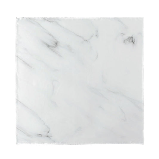 White Marble Print Silk Bandana