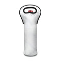 White Marble Print Single Neoprene Wine Tote