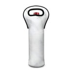 White Marble Print Single Neoprene Wine Tote