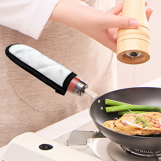 White Marble Print Skillet Handle Cover