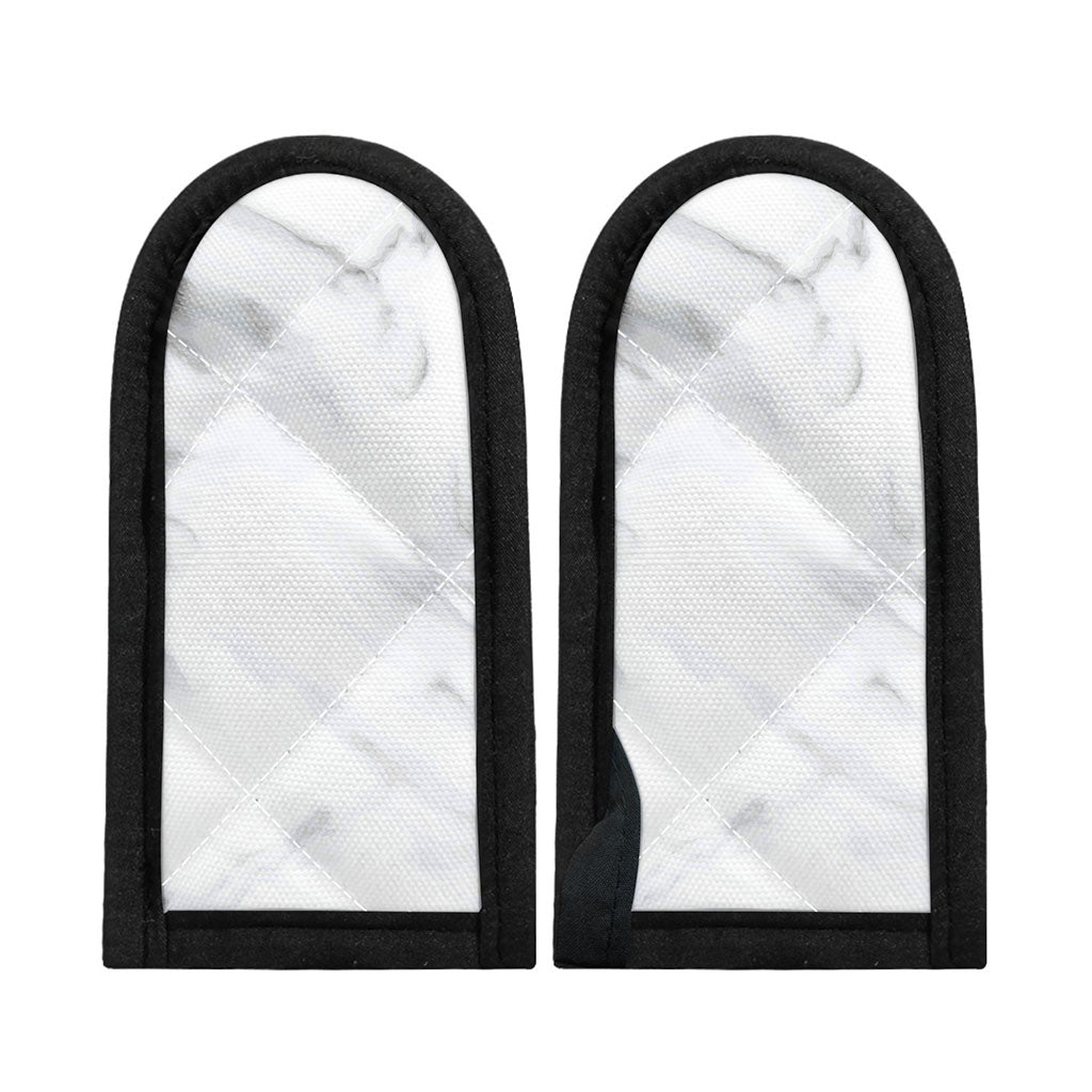 White Marble Print Skillet Handle Cover