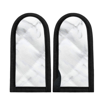 White Marble Print Skillet Handle Cover
