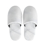 White Marble Print Slippers