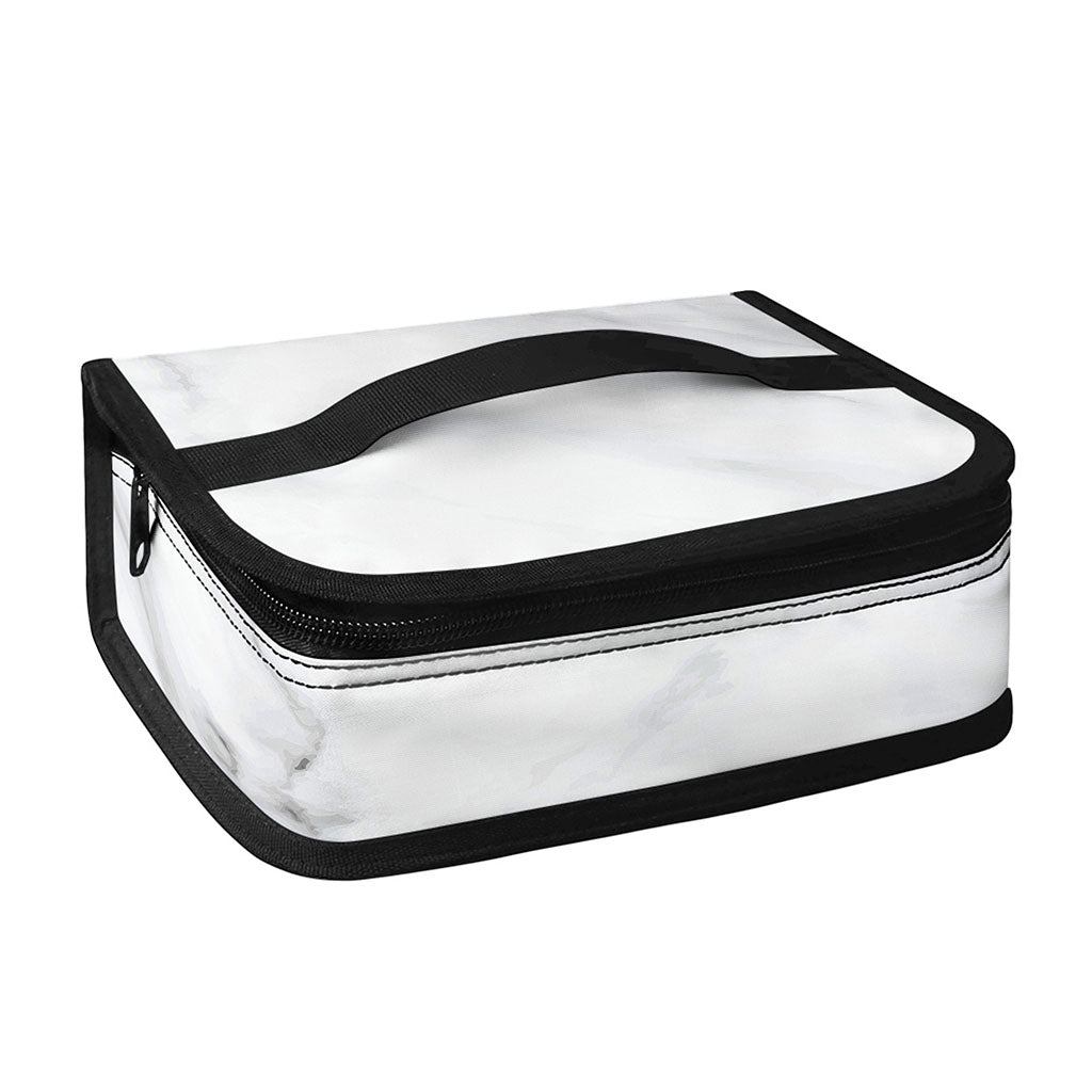 White Marble Print Small Lunch Bag