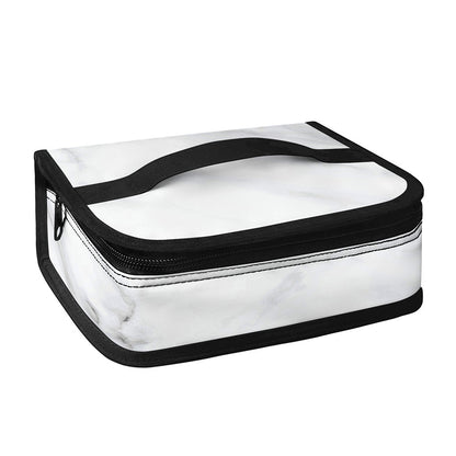 White Marble Print Small Lunch Bag