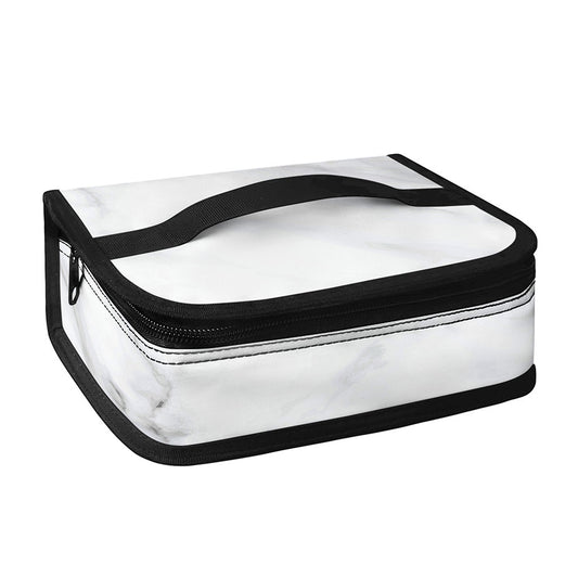 White Marble Print Small Lunch Bag