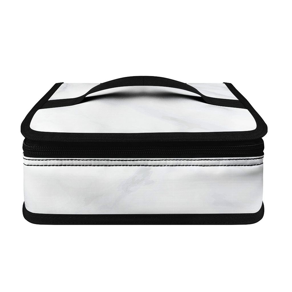 White Marble Print Small Lunch Bag