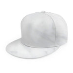 White Marble Print Snapback Cap