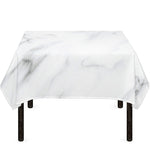 White Marble Print Tablecloth