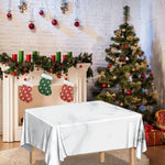 White Marble Print Tablecloth