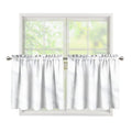 White Marble Print Tier Curtains