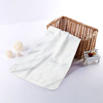 White Marble Print Towel