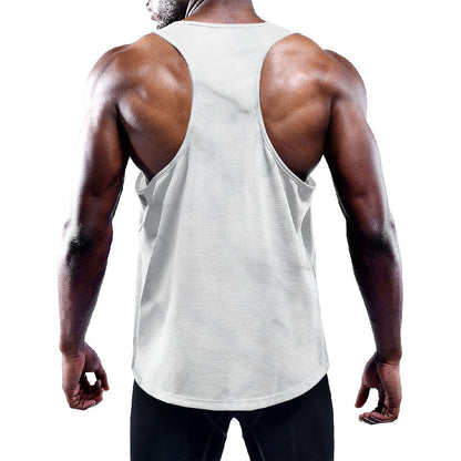 White Marble Print Training Tank Top