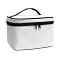White Marble Print Travel Makeup Bag
