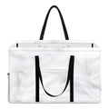 White Marble Print Utility Tote Bag