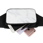 White Marble Print Waist Bag