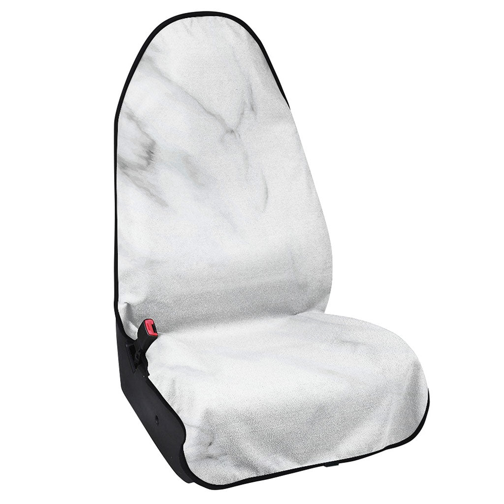 White Marble Print Waterproof Car Seat Cover