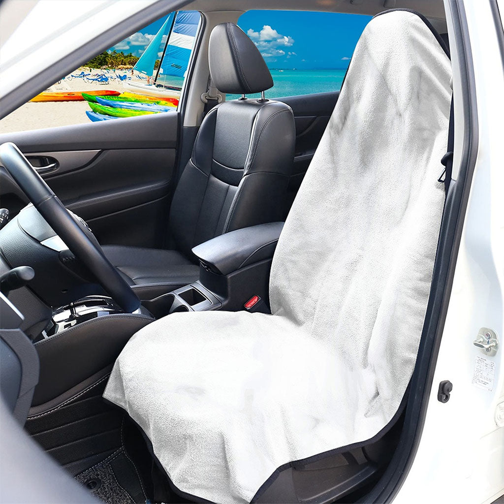 White Marble Print Waterproof Car Seat Cover