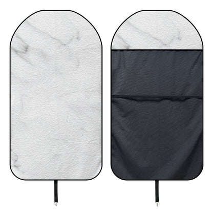 White Marble Print Waterproof Car Seat Cover