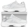 White Marble Print White Chunky Shoes
