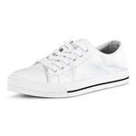 White Marble Print White Low Top Sneakers